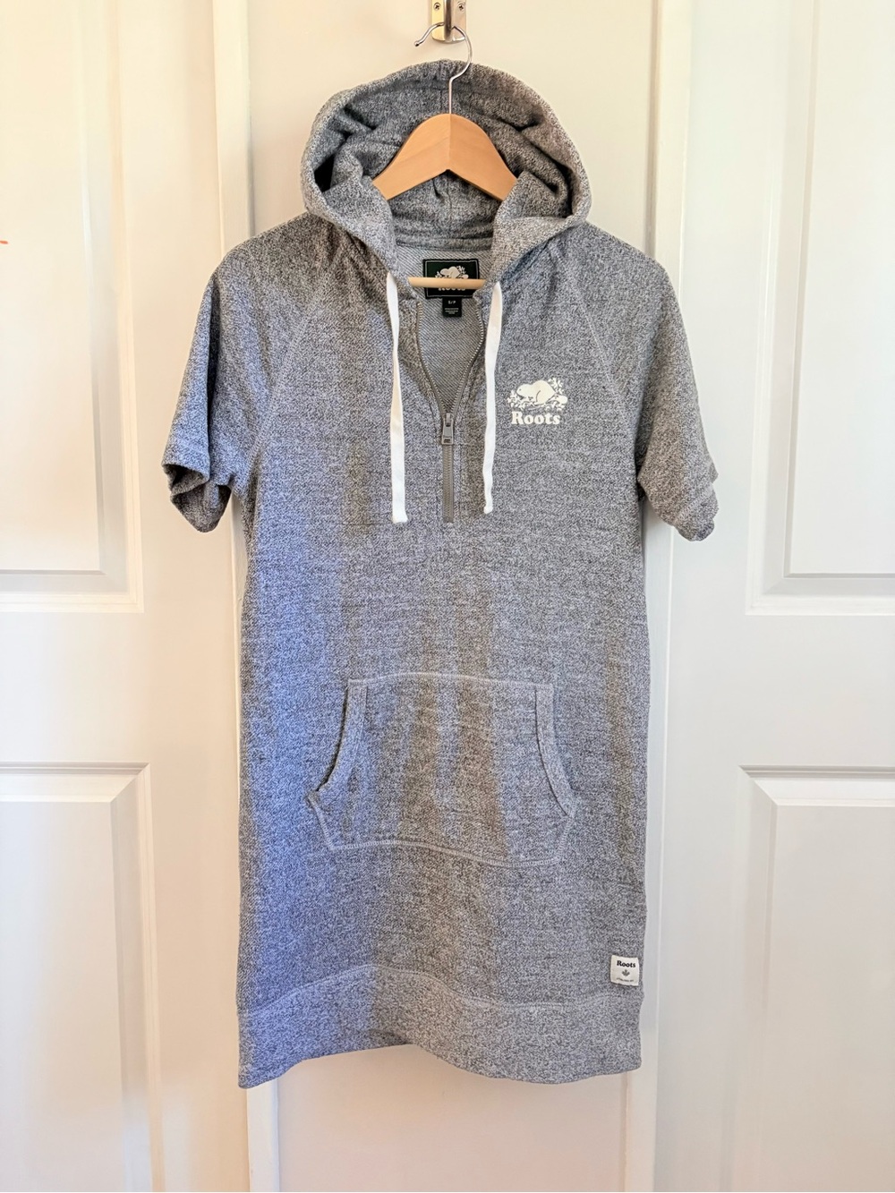 Roots Salt & Pepper Half Zip Hoodie Dress Size S